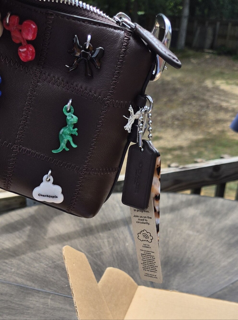 Coach Coachtopia Alter/ Ego Small Slouchy Bag in Maple w/ 12 charms CCM01 - Picture 9 of 13